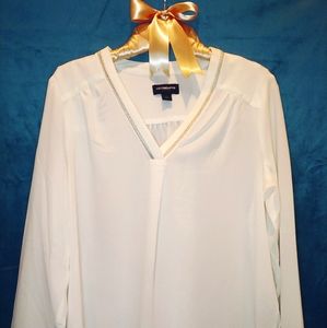 Sheer White Blouse (L)